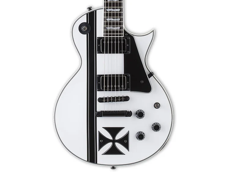 LTD Iron Cross Snow White James Hetfield Signature 